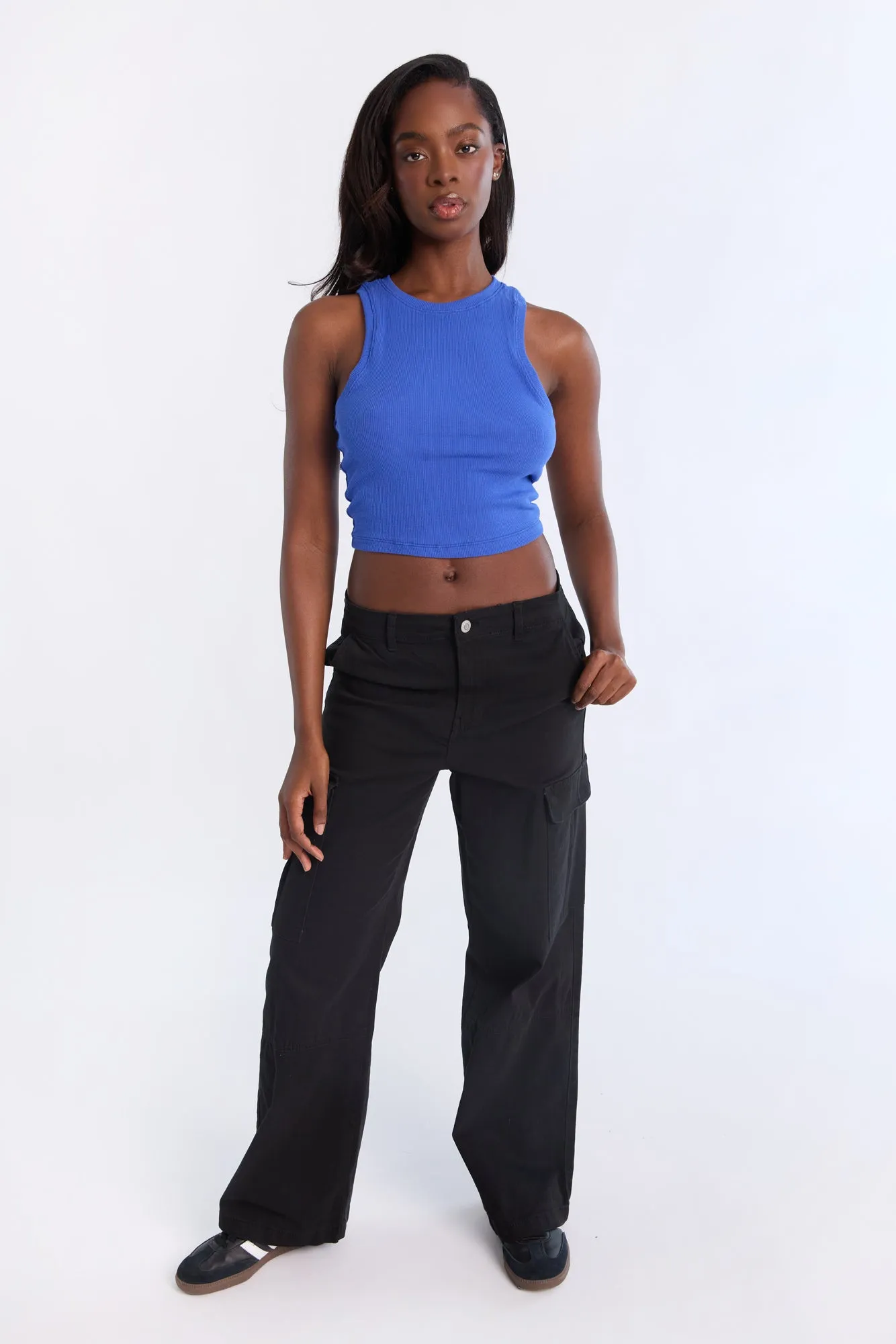 AERO Ribbed High Neck Tank Top