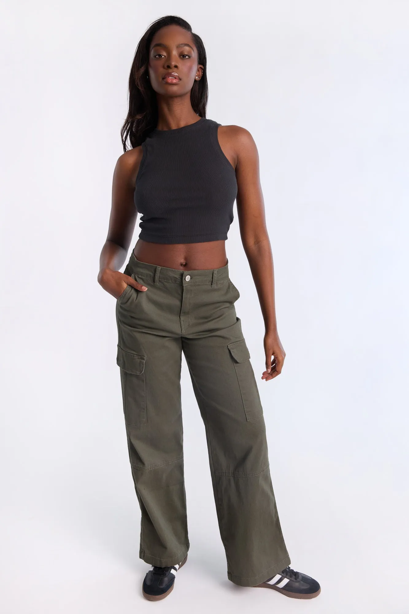 AERO Ribbed High Neck Tank Top