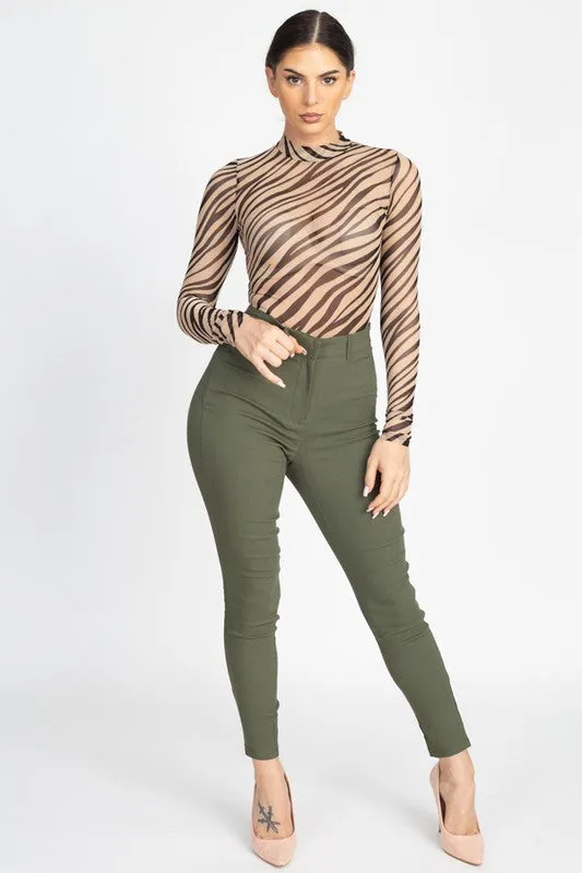 Autumn High Waisted Skinny Pants