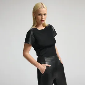 Base Layer Cap Sleeve Top - Jet Black