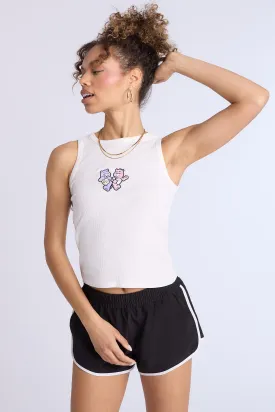 Care Bears Graphic Ribbed High Neck Tank Top