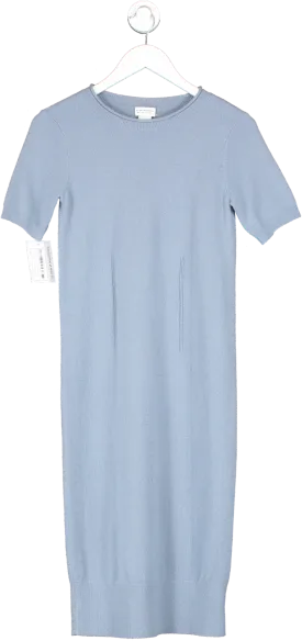 Club Monaco Blue Signature Cashmere Tee Dress UK XS