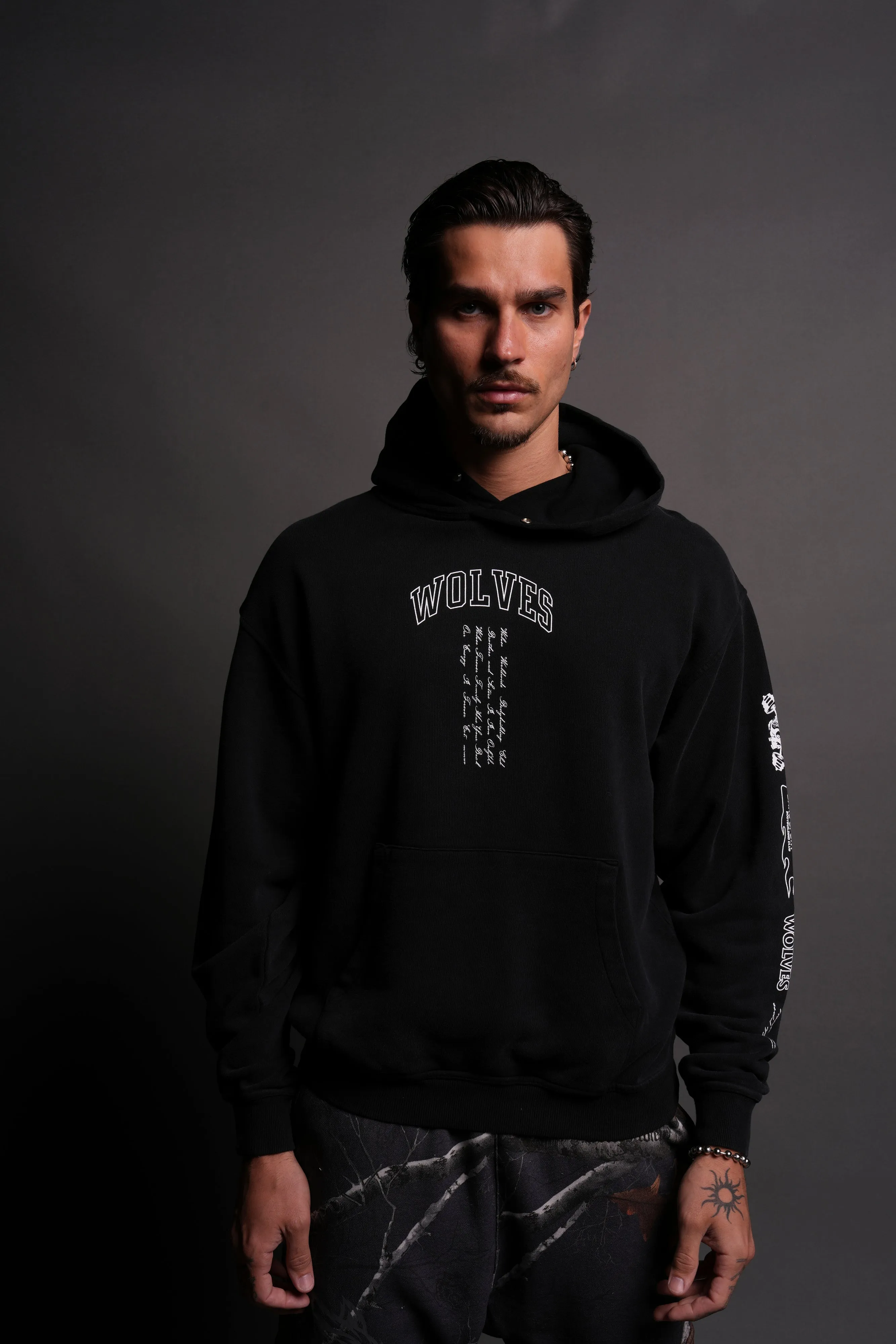 Don't Give Up "Pierce" Hoodie in Black