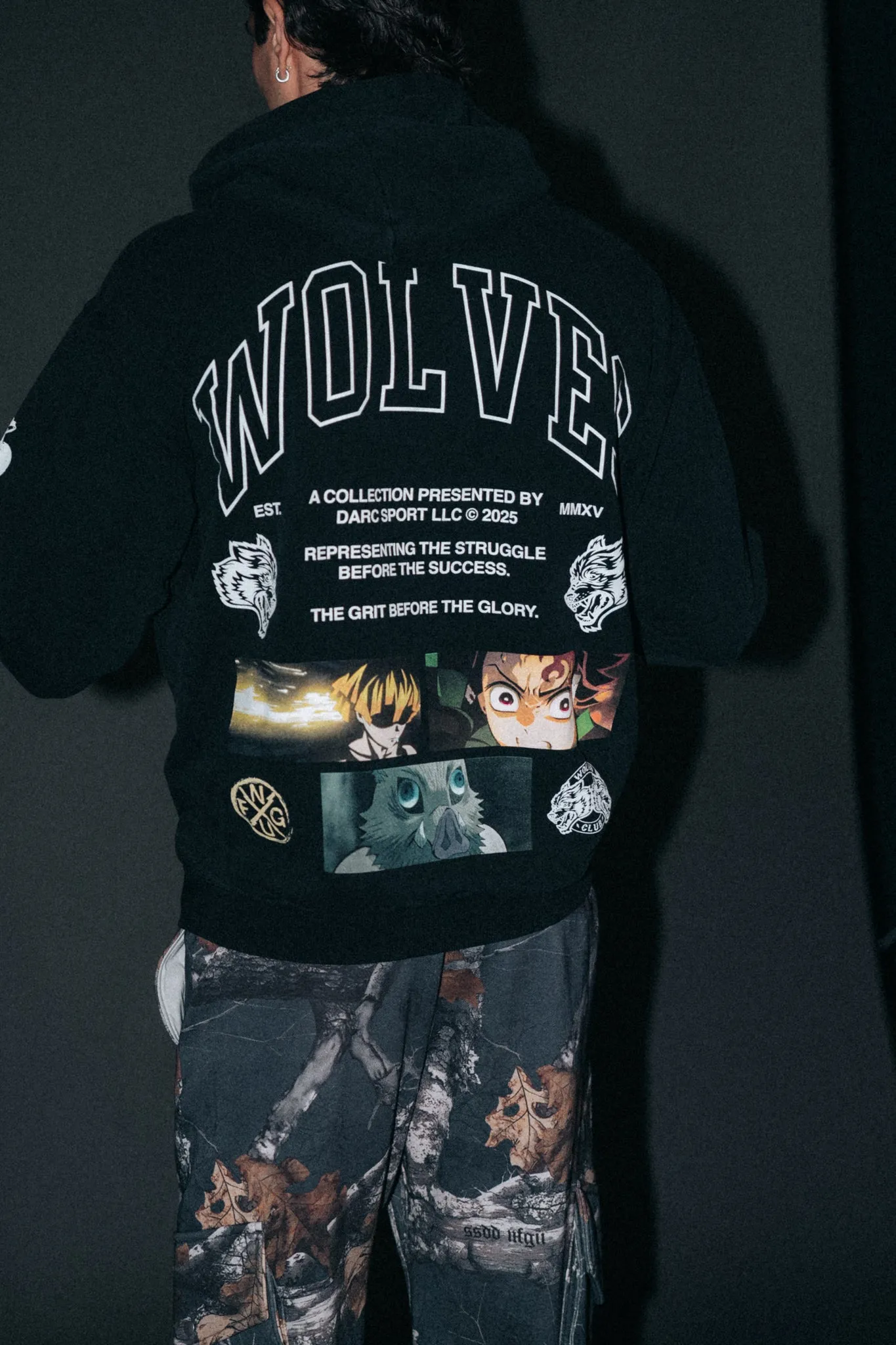 Don't Give Up "Pierce" Hoodie in Black