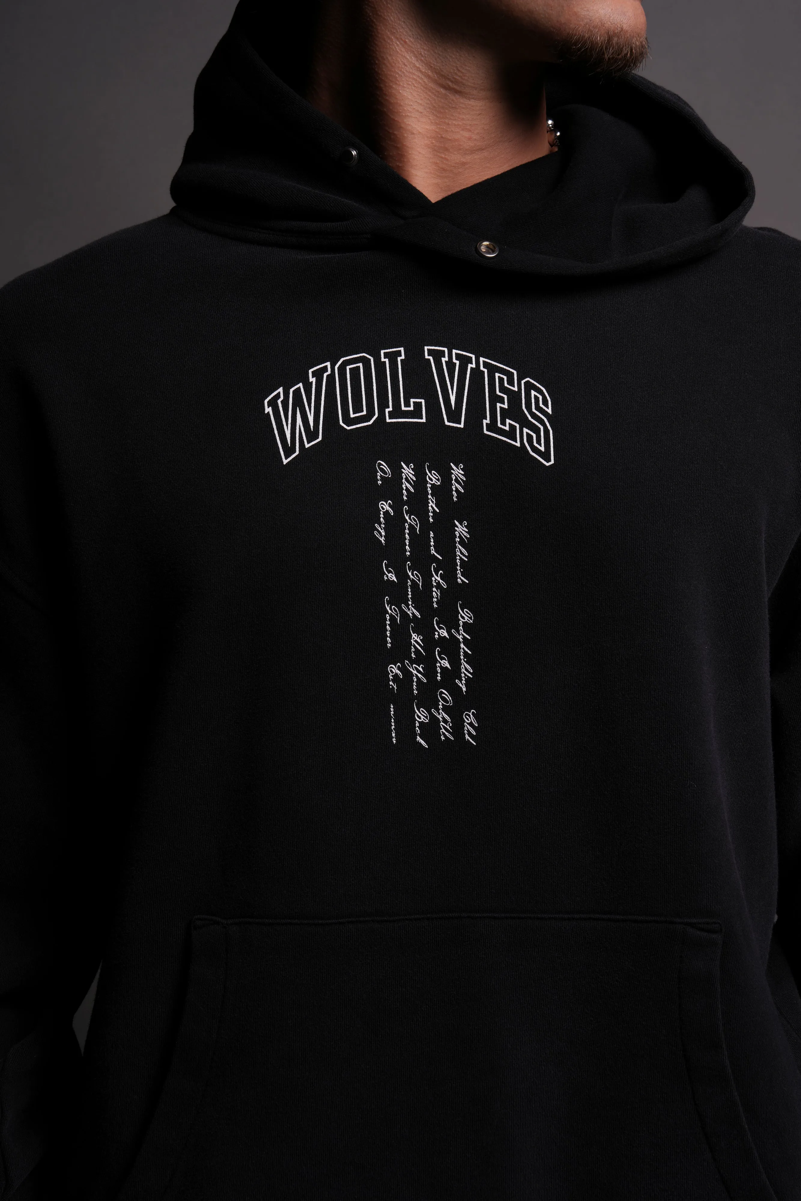 Don't Give Up "Pierce" Hoodie in Black