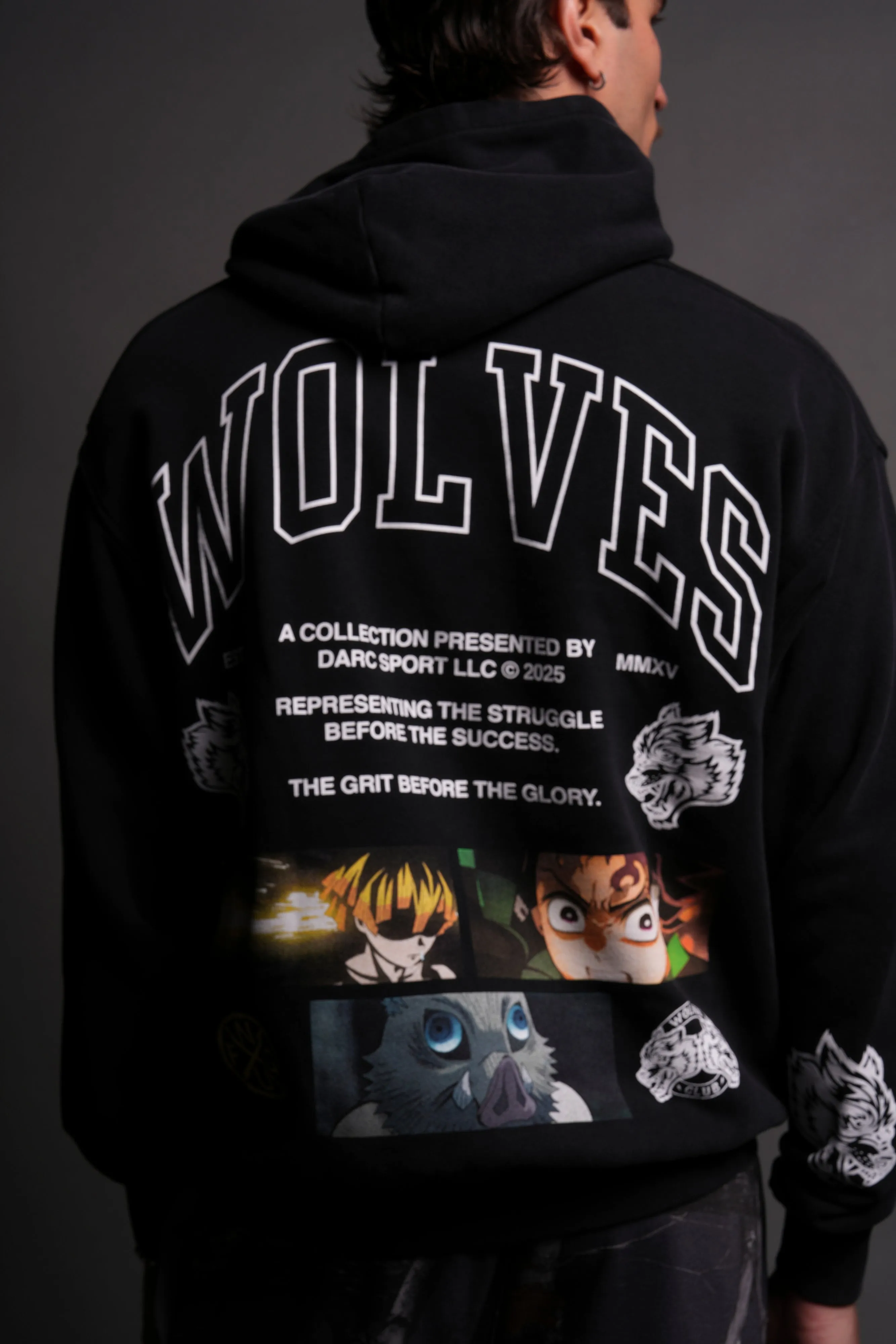 Don't Give Up "Pierce" Hoodie in Black