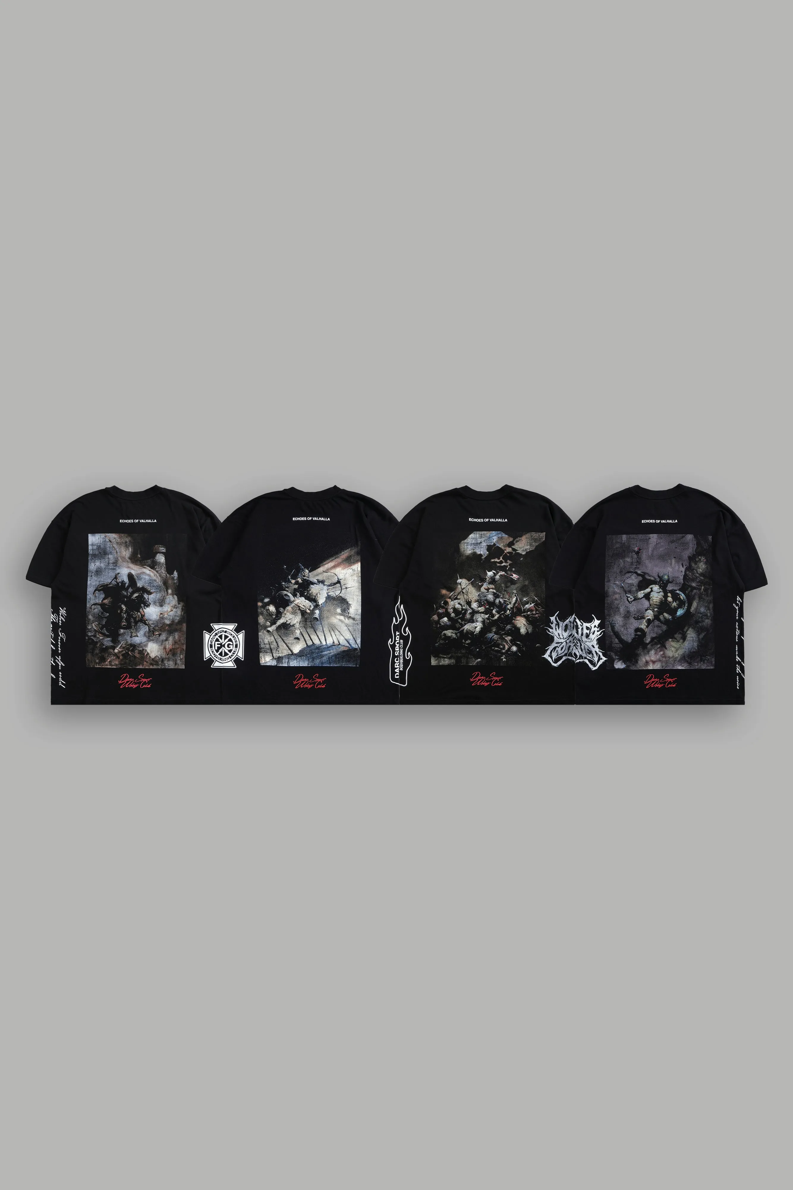 Echoes Of Valhalla "Side By Side" Tee Box Set in Black