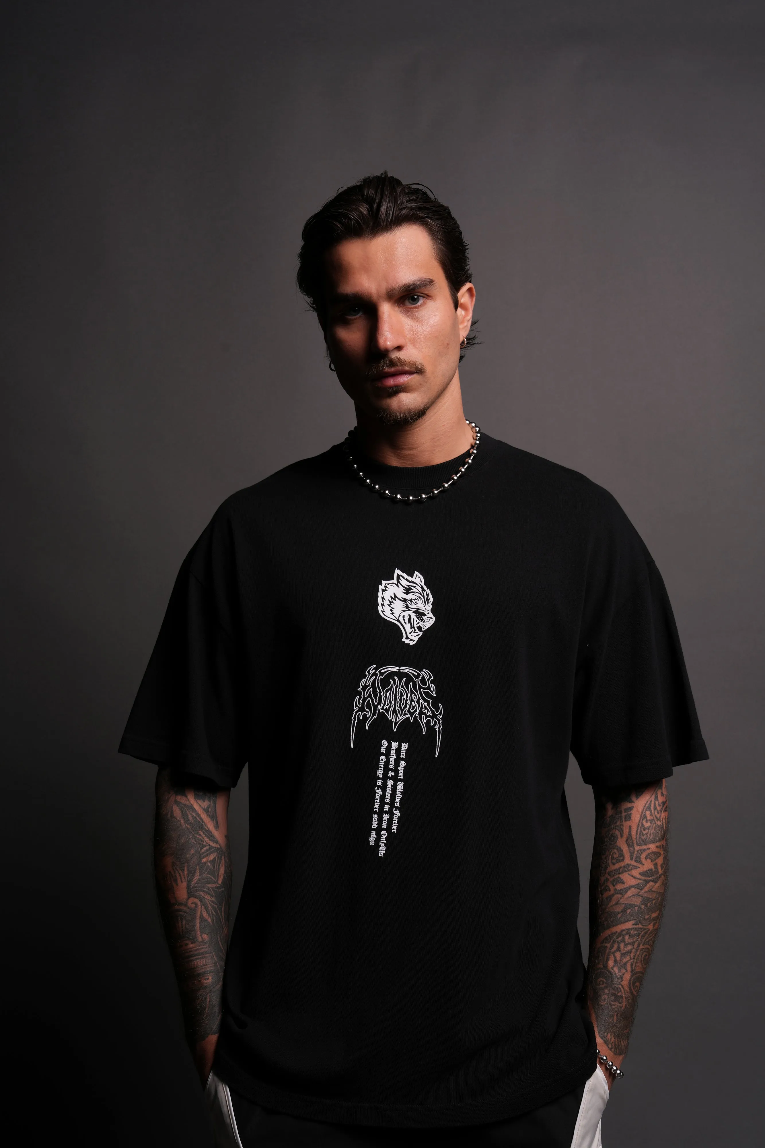 Gyomei "Premium" Oversized Tee in Black