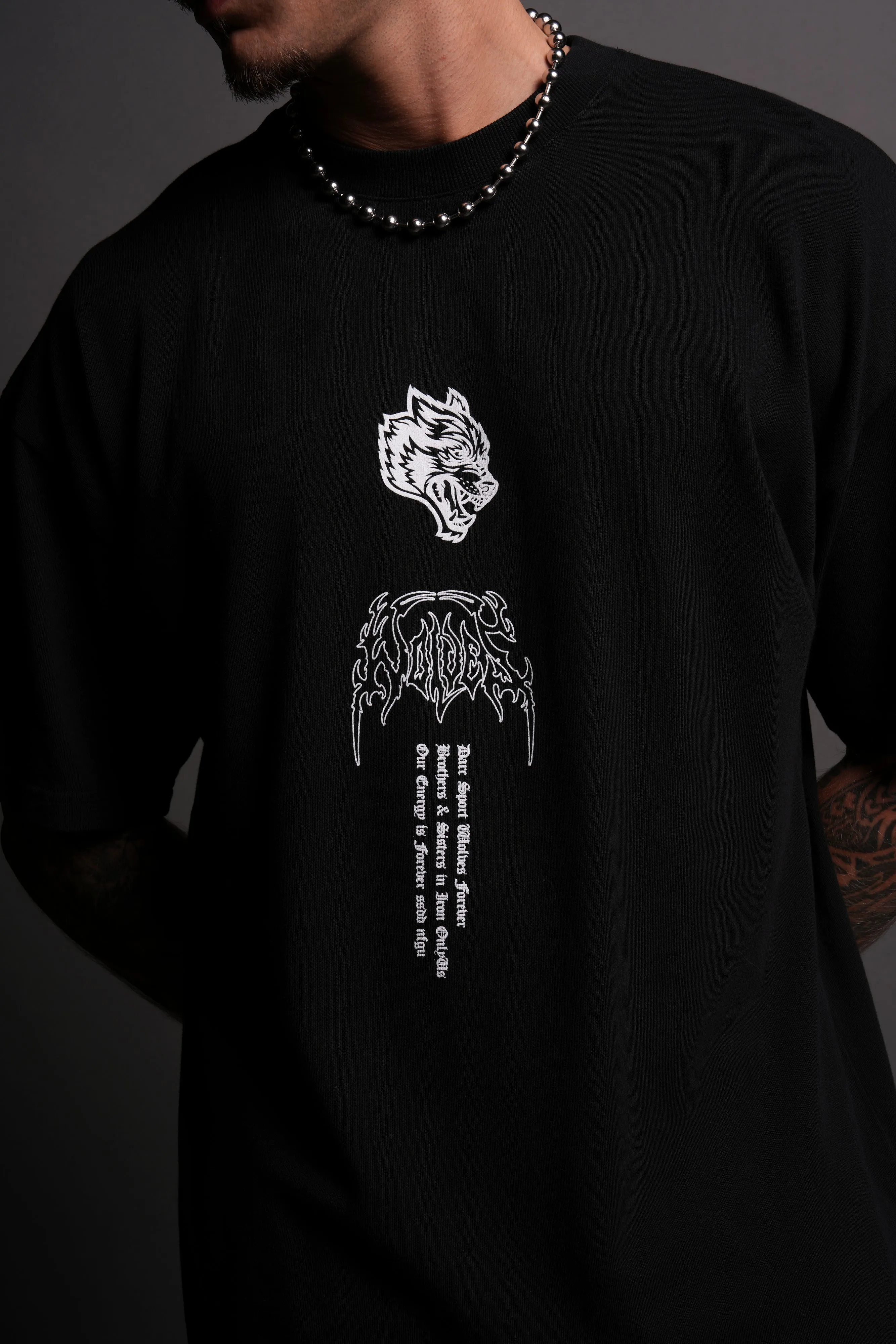 Gyomei "Premium" Oversized Tee in Black
