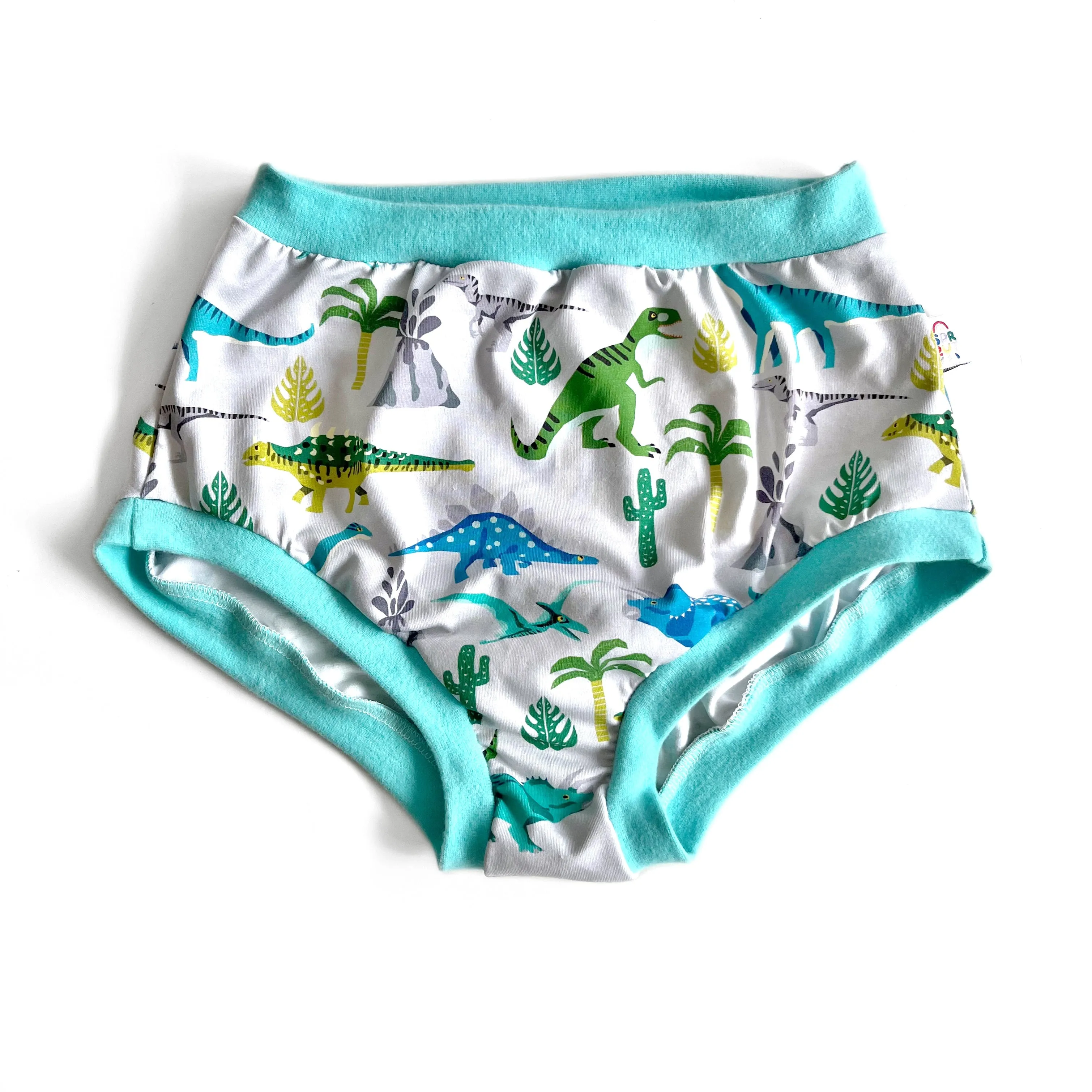 High Waisted Dinosaur Pants | Women's Knickers | Organic Cotton Underwear