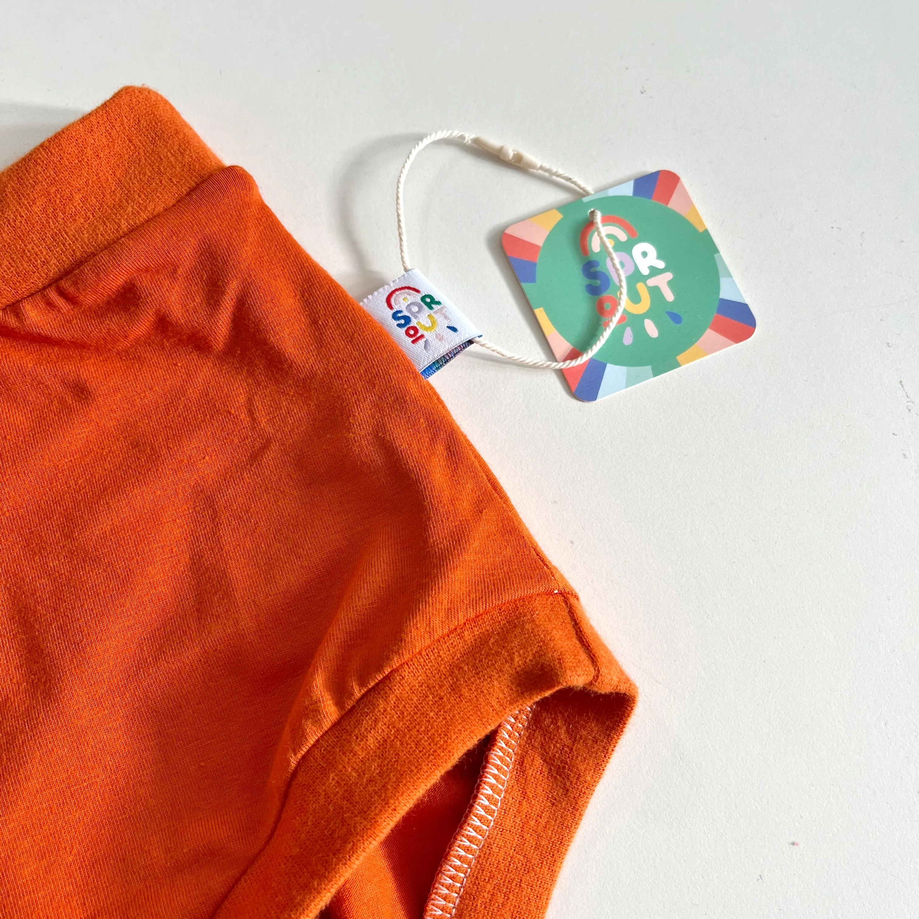 High Waisted Orange Adult Pants | Women's Knickers | Organic Cotton Underwear