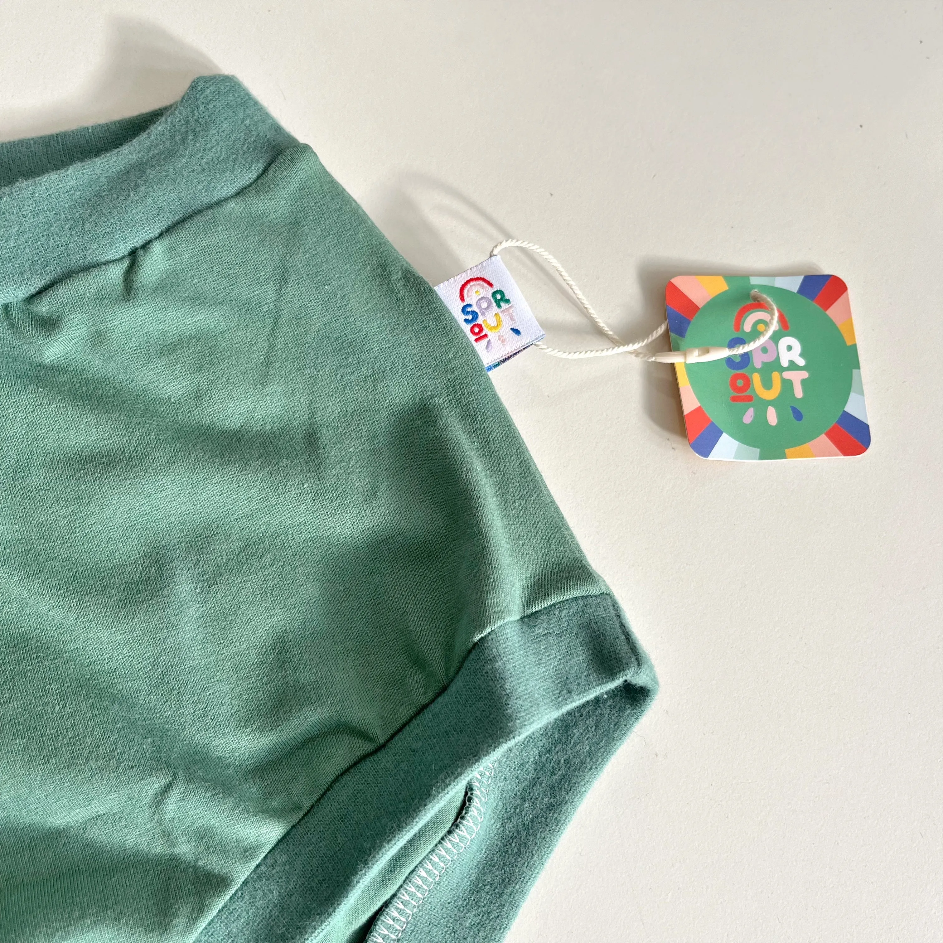 High Waisted Sea Green Adult Pants | Women's Knickers | Organic Cotton Underwear