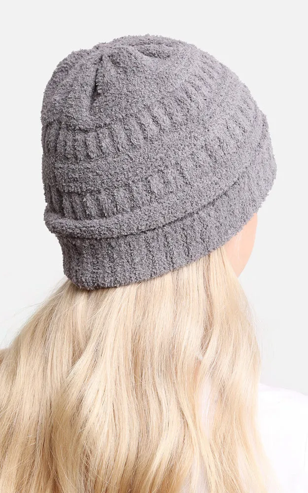 JH274 Soft Cable Knit Beanie w/Ribbed Trim
