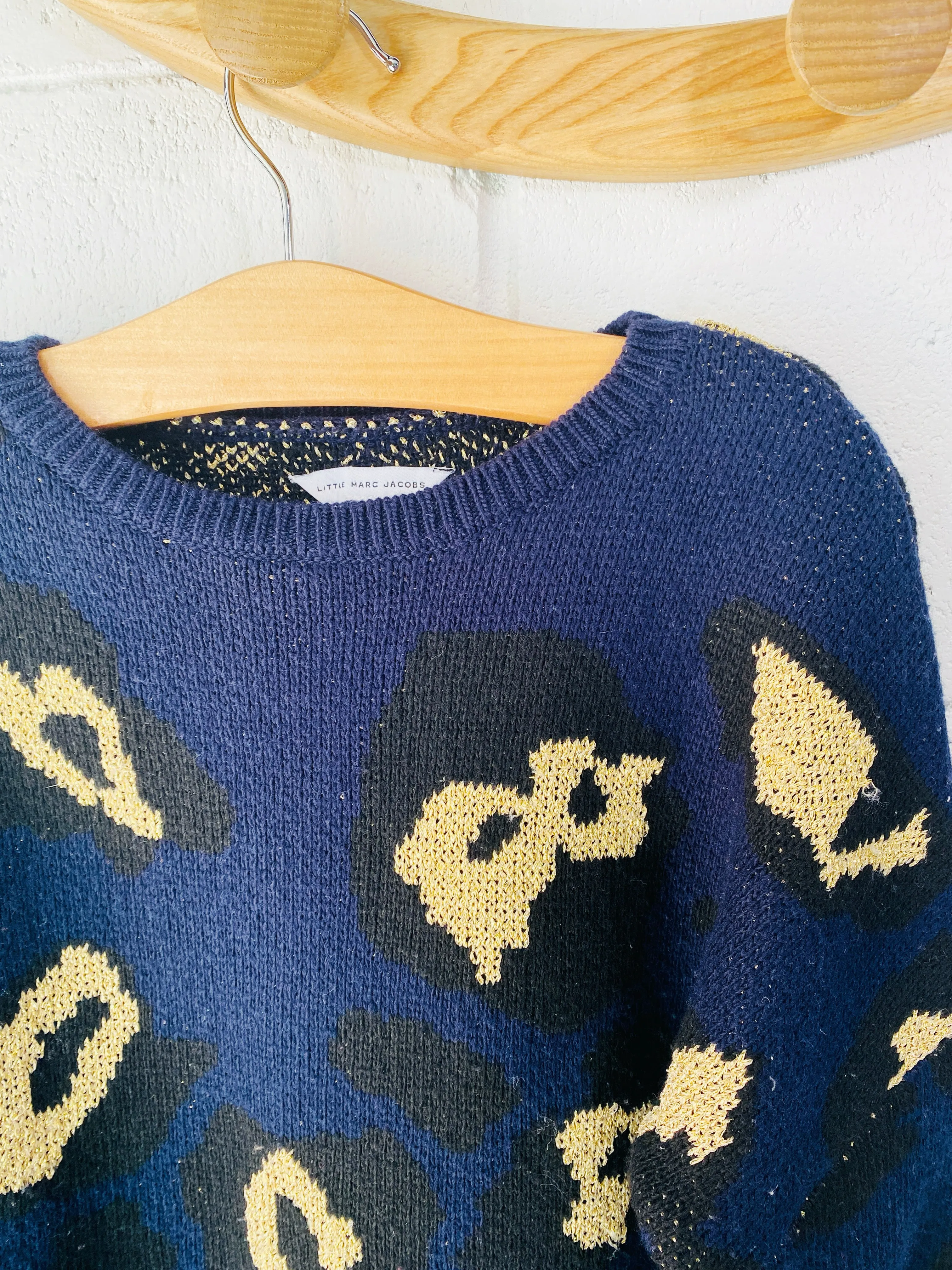 Little Marc Jacobs Wool   Cashmere Knit Sparkle Leopard Dress, 5 years (108)