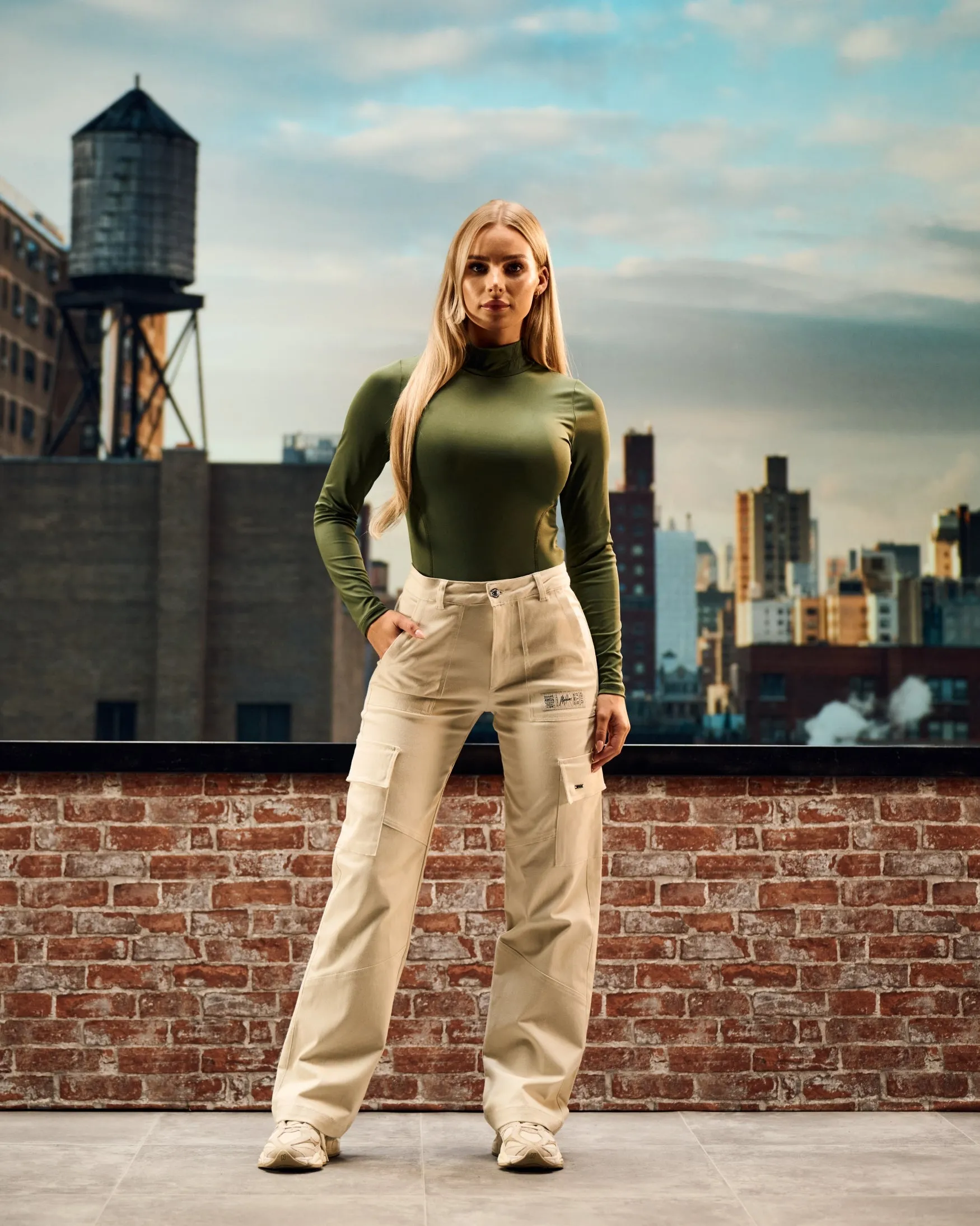 Malelions Women Straight Leg Cargo Pants | Beige
