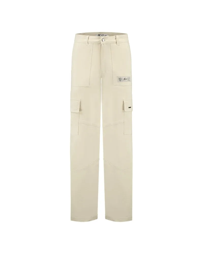Malelions Women Straight Leg Cargo Pants | Beige