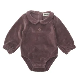 Plum Velvet Romper